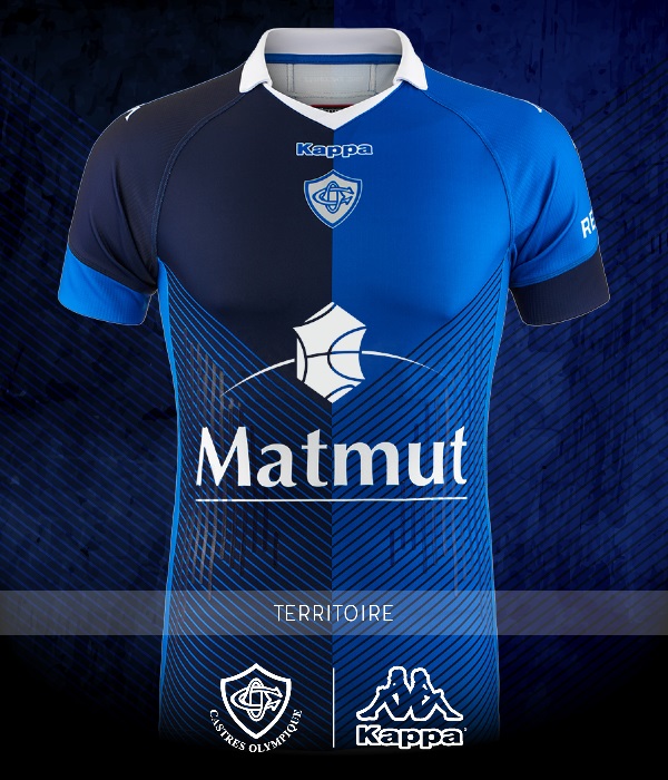 Maillot rugby CASTRES OLYMPIQUE 2014 2015 porté n°14