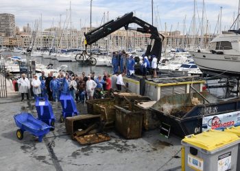 Sept tonnes de déchets retirés du Vieux Port de Marseille