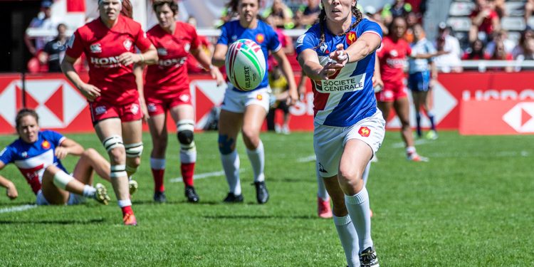 Le groupe France 7 (F) pour le Rugby Europe Grand Prix Series