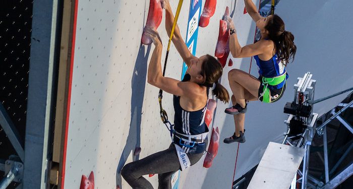 Coupe du monde d’escalade de vitesse : victoire d’Anouck Jaubert