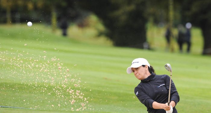 Evian bien installé sur le green