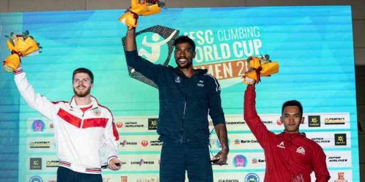 Bassa Mawem remporte de la Coupe du monde de vitesse d’escalade