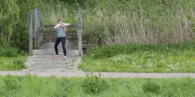 Le Bee athlon laser ou la marche nordique en plus fun