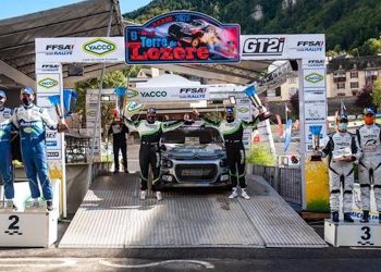 Le podium du 9e Rallye Terre de Lozère