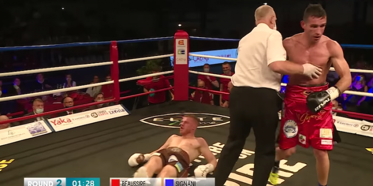 Boxe : le KO de Matteo Signani à Maxime Beaussire