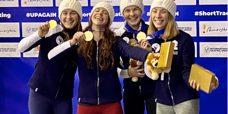Short-track : L’équipe de France féminine championne d’Europe