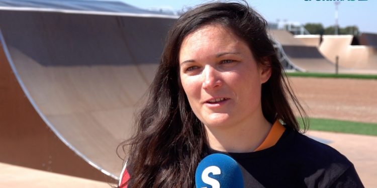 BMX : Magalie Pottier ride à Montpellier