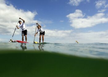 Stand-up-paddle : Puyo et Guyomarch sacrés champions de France longue distance