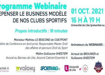 EN DIRECT : Suivez le webinaire « Repenser le business modèle de nos clubs sportifs »