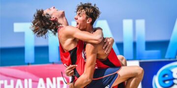 Beach Volley : Arthur Canet et Téo Rotar, deux champions du monde à Montpellier