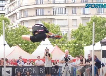 Rennes sur Roulettes : Voltige avec le saut en hauteur en rollers