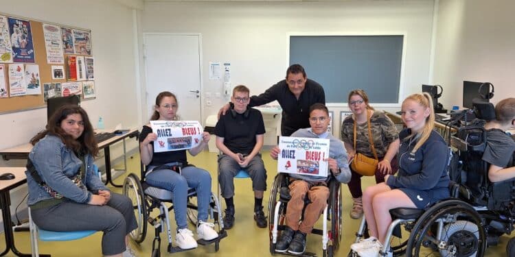 Flora Vautier auprès de l’Institut d’Éducation Motrice de Montrodat