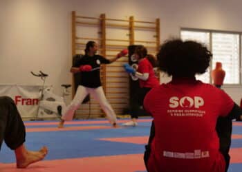 SOP 2025 : initiation au karaté au CREPS Île-de-France