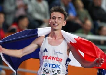Athlétisme : Yann Schrub, grande première sur le podium mondial