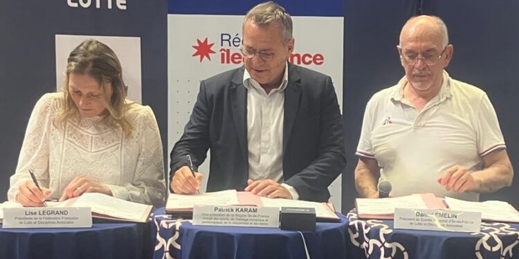 La Région Île-de-France et la Fédération Française de Lutte scellent un partenariat historique
